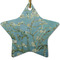 Almond Blossoms (Van Gogh) Ceramic Flat Ornament - Star (Front)