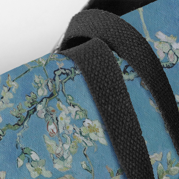 Almond Blossoms (Van Gogh) Closeup of Tote w/Black Handles