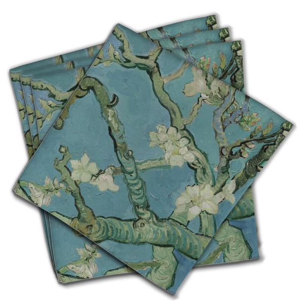 Custom Almond Blossoms (Van Gogh) Cloth Napkins (Set of 4)