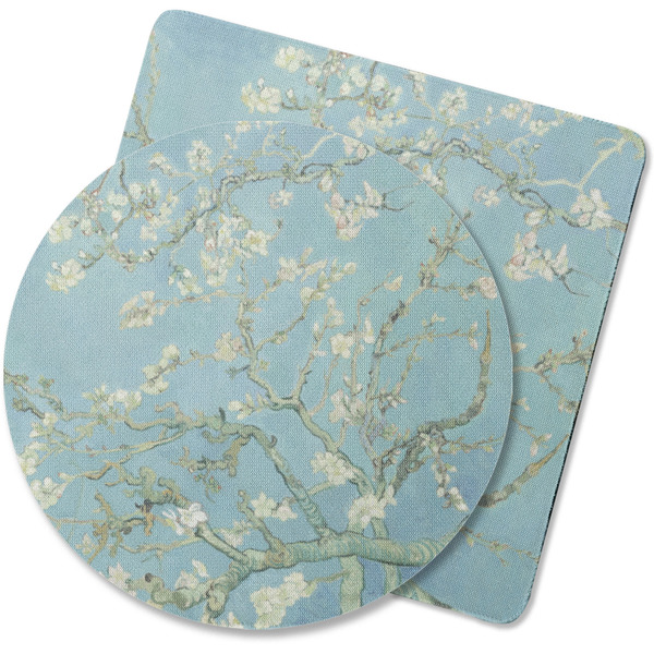 Custom Almond Blossoms (Van Gogh) Rubber Backed Coaster