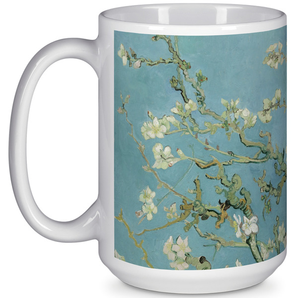 Custom Almond Blossoms (Van Gogh) 15 Oz Coffee Mug - White