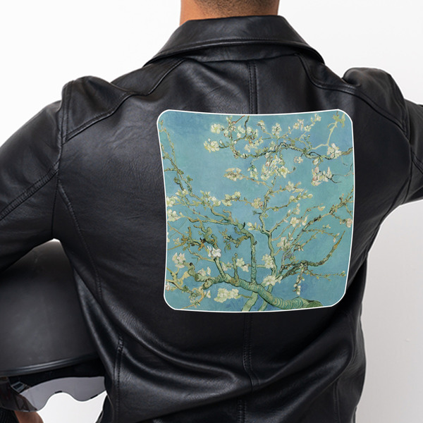 Almond Blossoms (Van Gogh) Custom Shape Iron On Patches - XXXL - APPROVAL