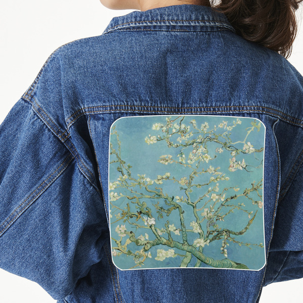 Custom Almond Blossoms (Van Gogh) Twill Iron On Patch - Custom Shape - 3XL