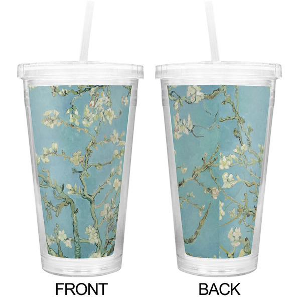 Almond Blossoms (Van Gogh) Double Wall Tumbler with Straw - Approval
