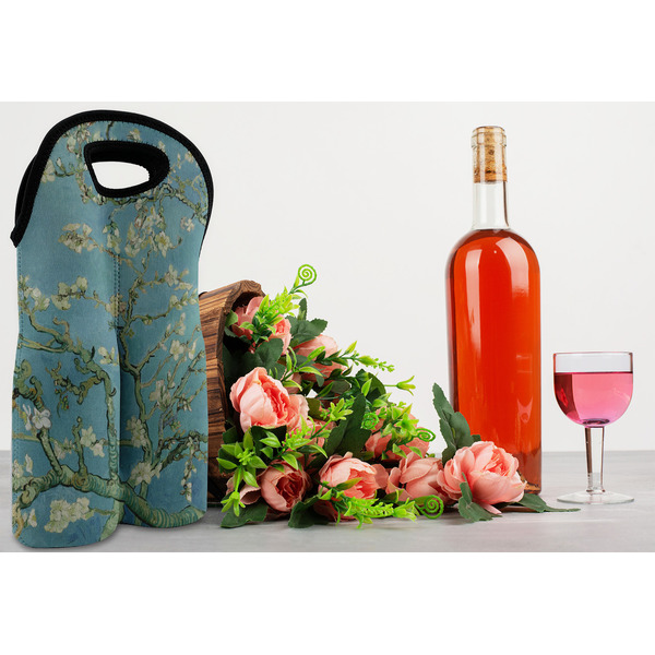 Almond Blossoms (Van Gogh) Double Wine Tote - LIFESTYLE (new)