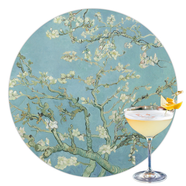 Custom Almond Blossoms (Van Gogh) Printed Drink Topper - 3.5"