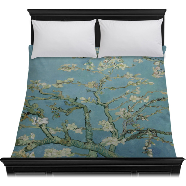 Almond Blossoms (Van Gogh) Duvet Cover - Queen - On Bed - No Prop