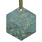 Almond Blossoms (Van Gogh) Frosted Glass Ornament - Hexagon