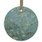 Almond Blossoms (Van Gogh) Frosted Glass Ornament - Round