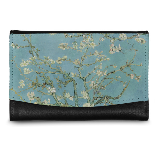 Custom Almond Blossoms (Van Gogh) Genuine Leather Women's Wallet - Small