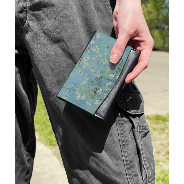 Almond Blossoms (Van Gogh) Genuine Leather Womens Wallet - In Context