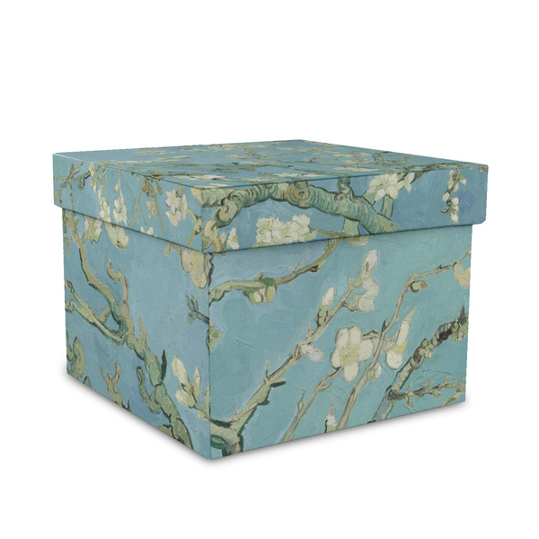 Custom Almond Blossoms (Van Gogh) Gift Box with Lid - Canvas Wrapped - Medium