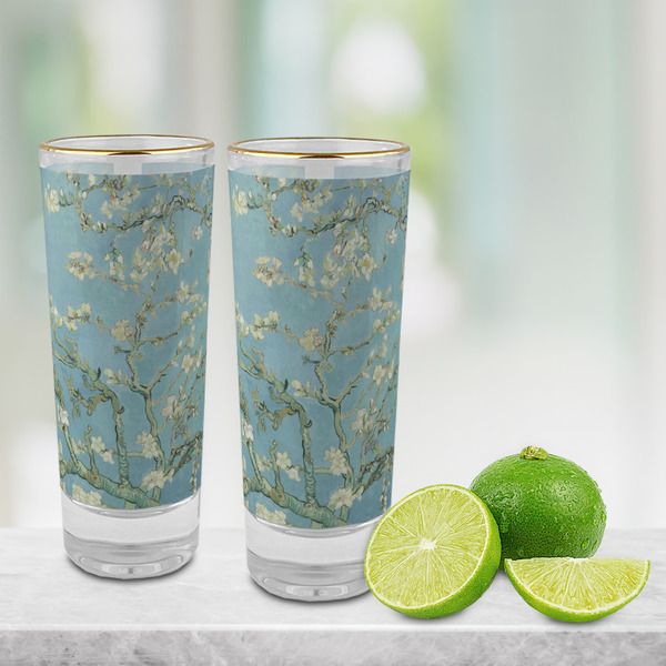 Almond Blossoms (Van Gogh) Glass Shot Glass - 2 oz - LIFESTYLE