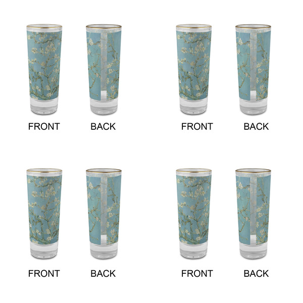 Almond Blossoms (Van Gogh) Glass Shot Glass - 2 oz - Set of 4 - APPROVAL