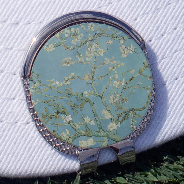 Custom Almond Blossoms (Van Gogh) Golf Ball Marker - Hat Clip