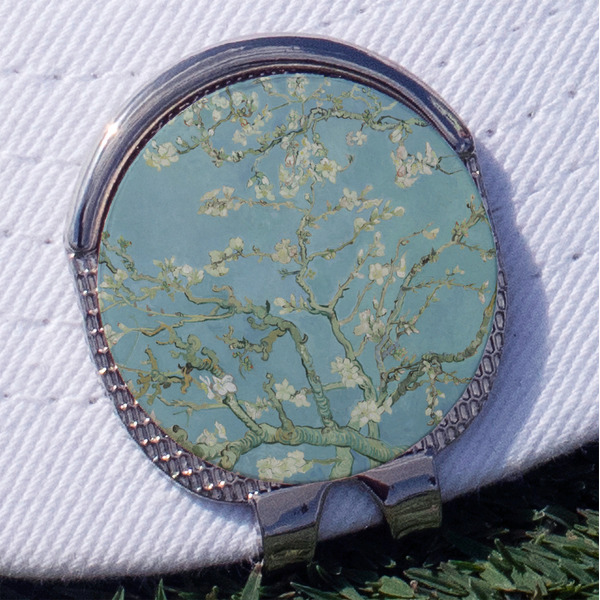 Custom Almond Blossoms (Van Gogh) Golf Ball Marker - Hat Clip