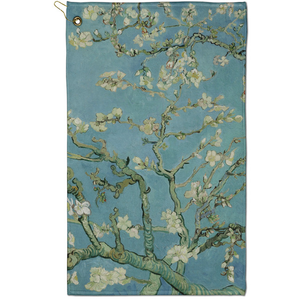 Custom Almond Blossoms (Van Gogh) Golf Towel - Poly-Cotton Blend - Small
