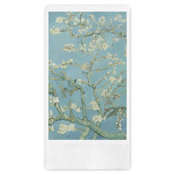 Custom Almond Blossoms (Van Gogh) Guest Napkins - Full Color - Embossed Edge