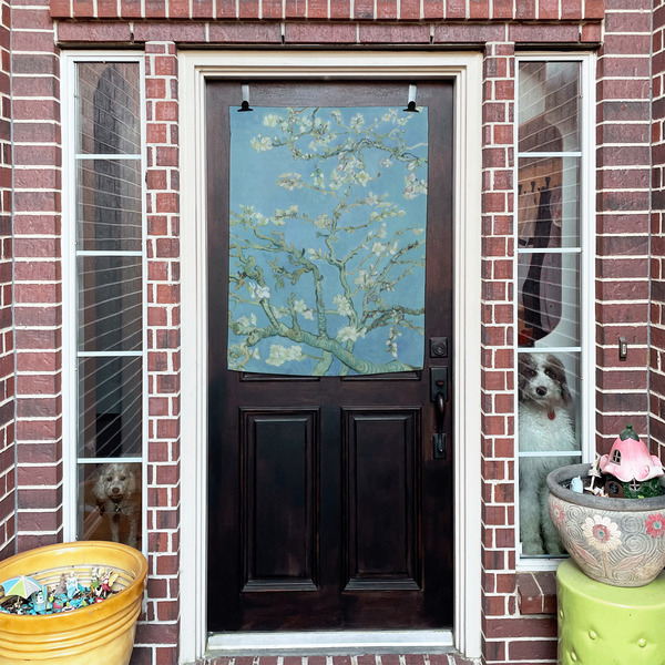 Almond Blossoms (Van Gogh) House Flags - Double Sided - (Over the door) LIFESTYLE
