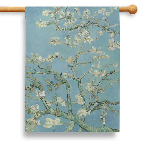 Custom Almond Blossoms (Van Gogh) 28" House Flag - Single Sided