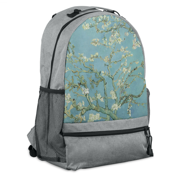 Custom Almond Blossoms (Van Gogh) Backpack - Grey
