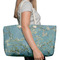 Almond Blossoms (Van Gogh) Large Rope Tote Bag - In Context View