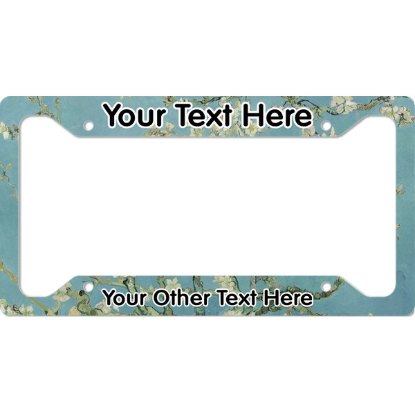Custom Almond Blossoms (Van Gogh) License Plate Frame - Style A