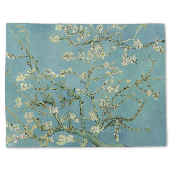 Custom Almond Blossoms (Van Gogh) Single-Sided Linen Placemat - Single