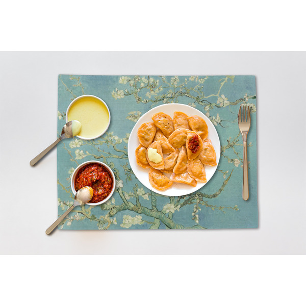 Almond Blossoms (Van Gogh) Linen Placemat - Lifestyle (single)