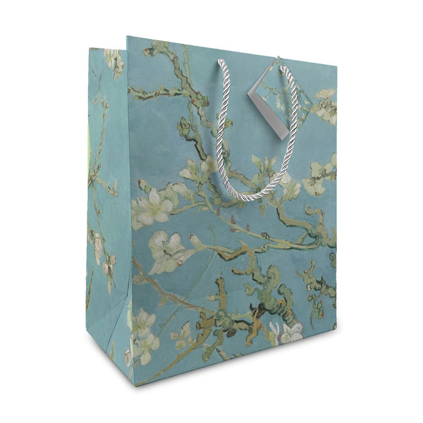 Custom Almond Blossoms (Van Gogh) Medium Gift Bag