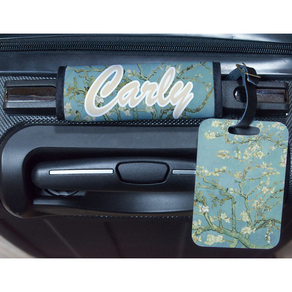 Almond Blossoms (Van Gogh) Metal Luggage Tag & Handle Wrap - In Context