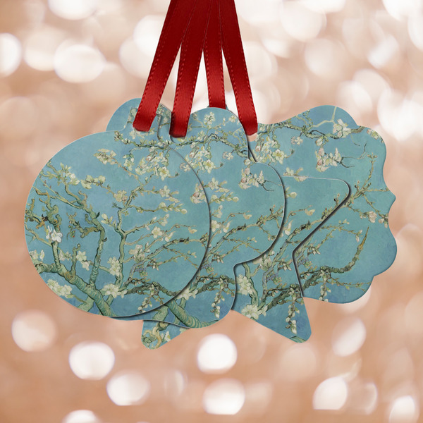 Custom Almond Blossoms (Van Gogh) Metal Ornaments - Double Sided