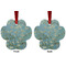 Almond Blossoms (Van Gogh) Metal Paw Ornament - Front and Back