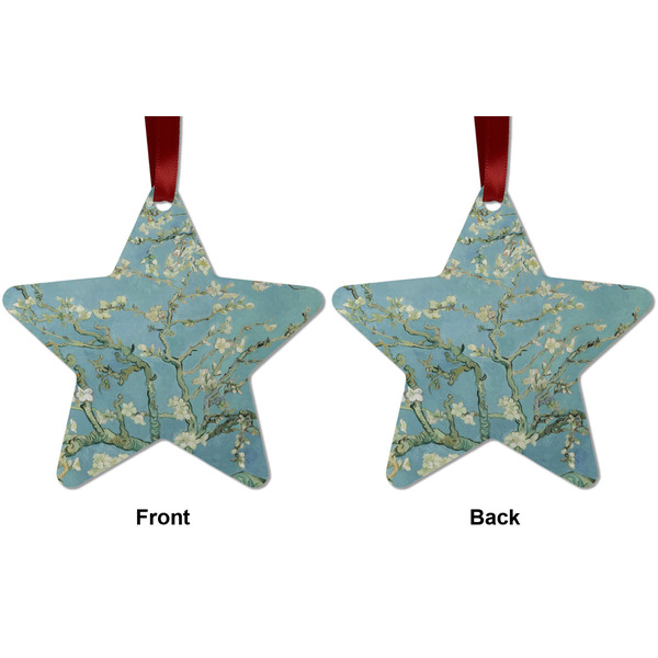 Almond Blossoms (Van Gogh) Metal Star Ornament - Front and Back