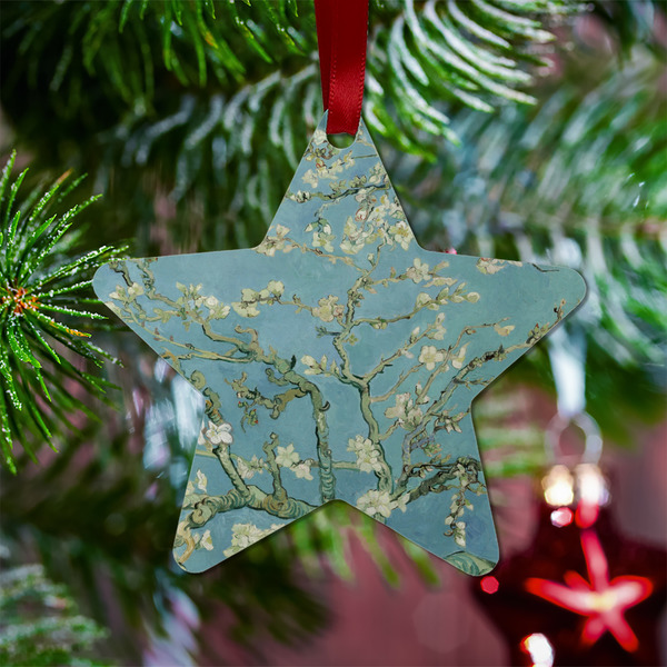 Almond Blossoms (Van Gogh) Metal Star Ornament - Lifestyle