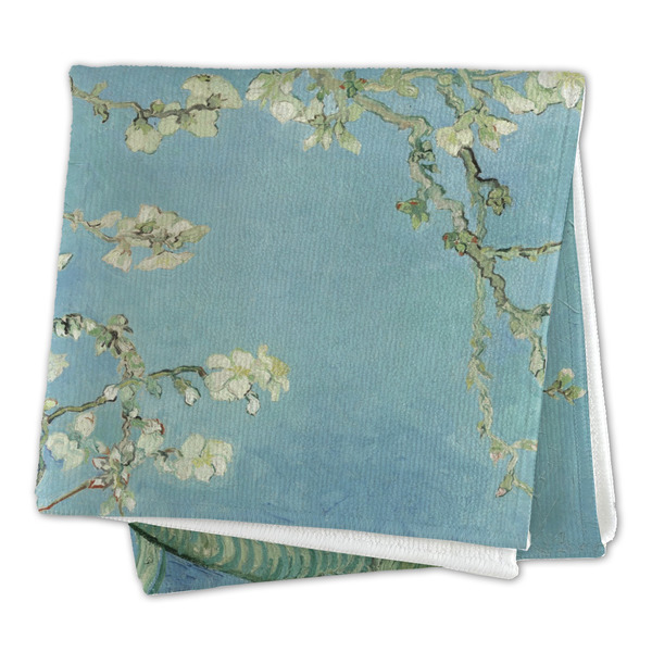 Almond Blossoms (Van Gogh) Microfiber Dish Rag - FOLDED (square)