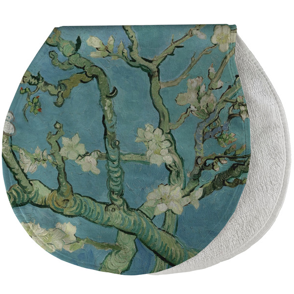 Custom Almond Blossoms (Van Gogh) Burp Pad - Velour
