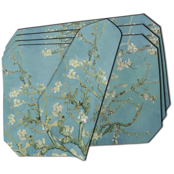 Custom Almond Blossoms (Van Gogh) Dining Table Mat - Octagon - Set of 4 (Double-SIded)