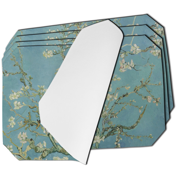 Custom Almond Blossoms (Van Gogh) Dining Table Mat - Octagon - Set of 4 (Single-Sided)