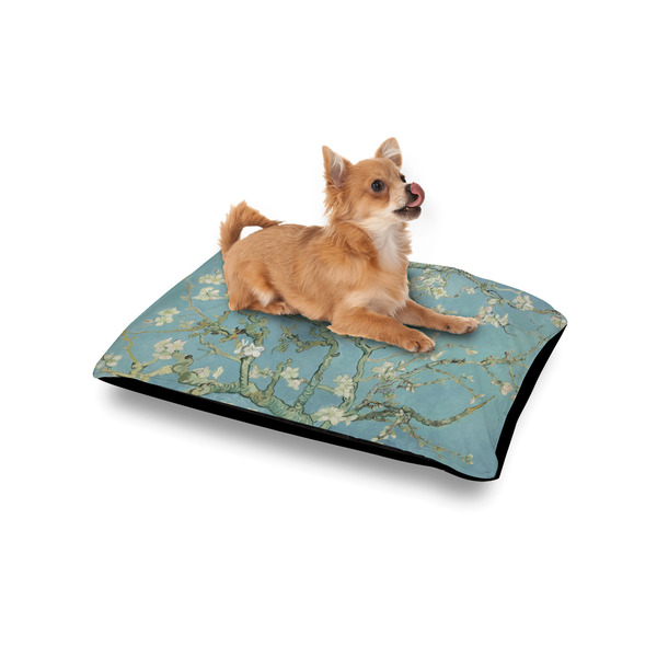 Almond Blossoms (Van Gogh) Outdoor Dog Beds - Small - IN CONTEXT