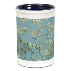 Almond Blossoms (Van Gogh) Ceramic Pencil Holders - Blue
