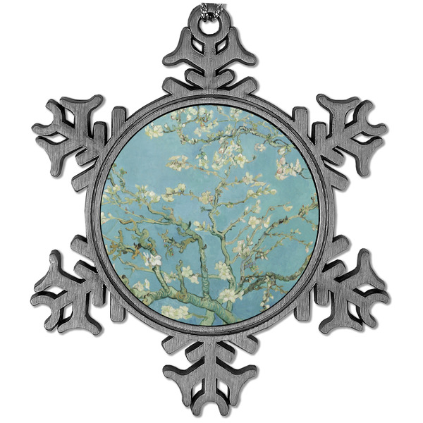 Custom Almond Blossoms (Van Gogh) Vintage Snowflake Ornament