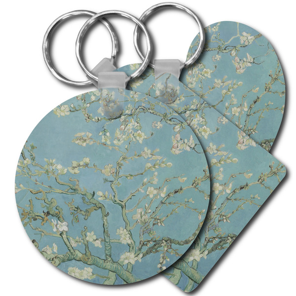 Custom Almond Blossoms (Van Gogh) Plastic Keychain