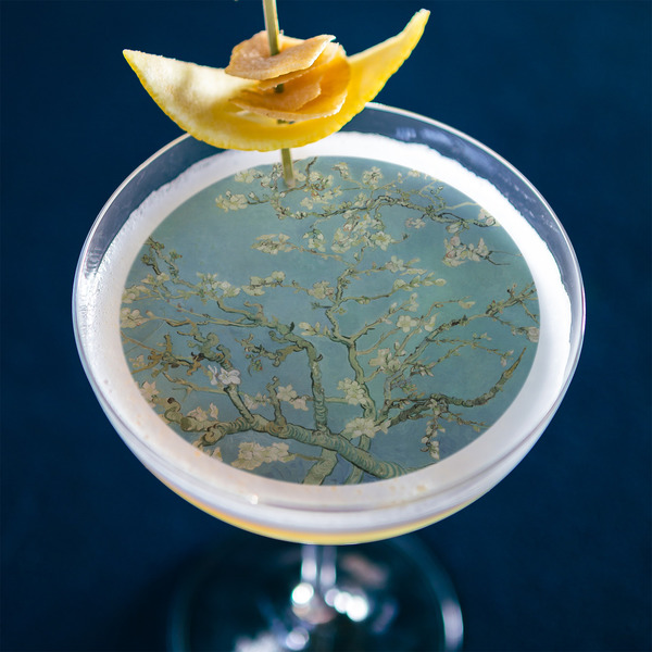 Almond Blossoms (Van Gogh) Printed Drink Topper - Large - In Context