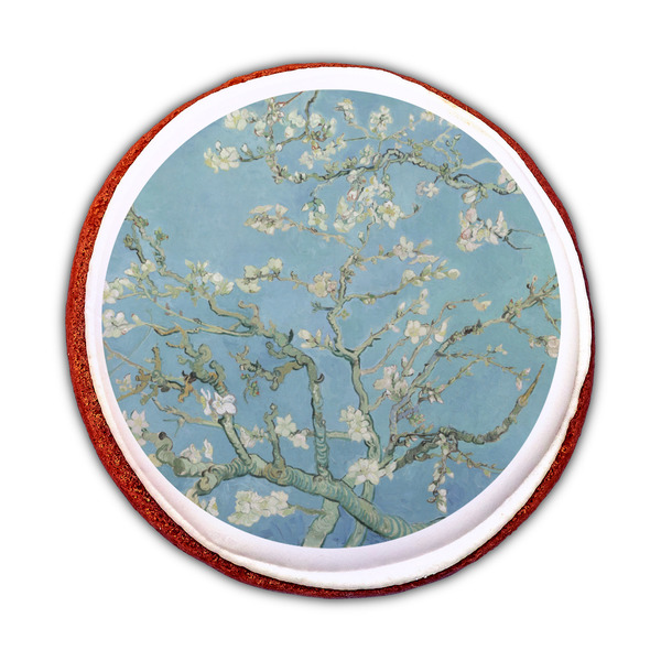 Almond Blossoms (Van Gogh) Printed Icing Circle - Medium - On Cookie