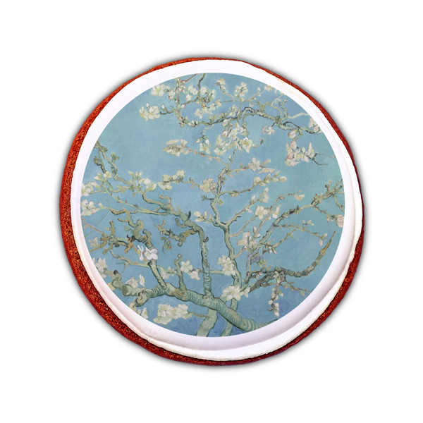 Almond Blossoms (Van Gogh) Printed Icing Circle - Small - On Cookie
