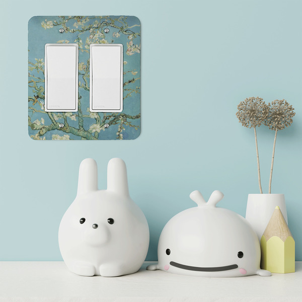 Almond Blossoms (Van Gogh) Rocker Light Switch Covers - Double - IN CONTEXT