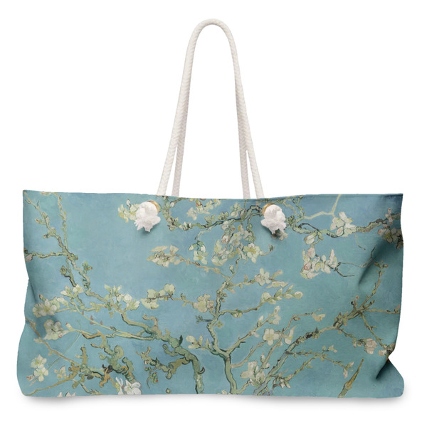 Custom Almond Blossoms (Van Gogh) Large Tote Bag with Rope Handles