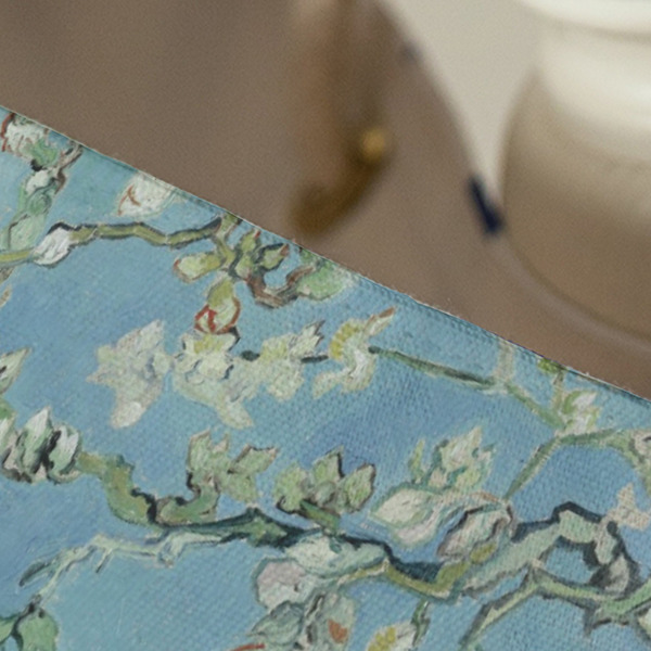 Almond Blossoms (Van Gogh) Large Rope Tote - Close Up View