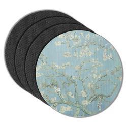 Almond Blossoms (Van Gogh) Round Rubber Backed Coasters - Set of 4